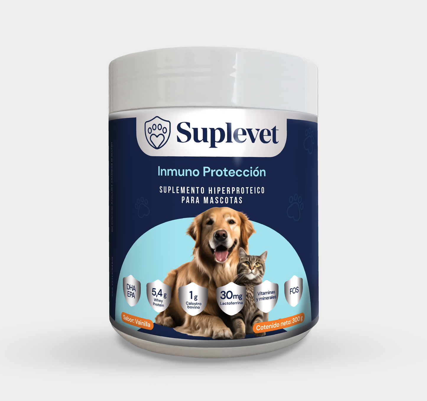 Suplemento hiperproteico e inmunoprotector para mascotas - 150 gr