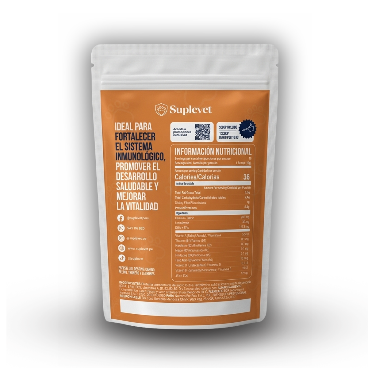 Suplemento hiperproteico para mascotas - 150 gr